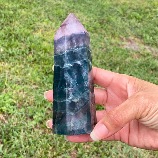 Rainbow Fluorite XL Tower