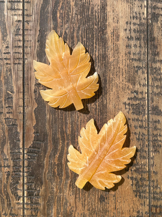 Orange Calcite Leaf