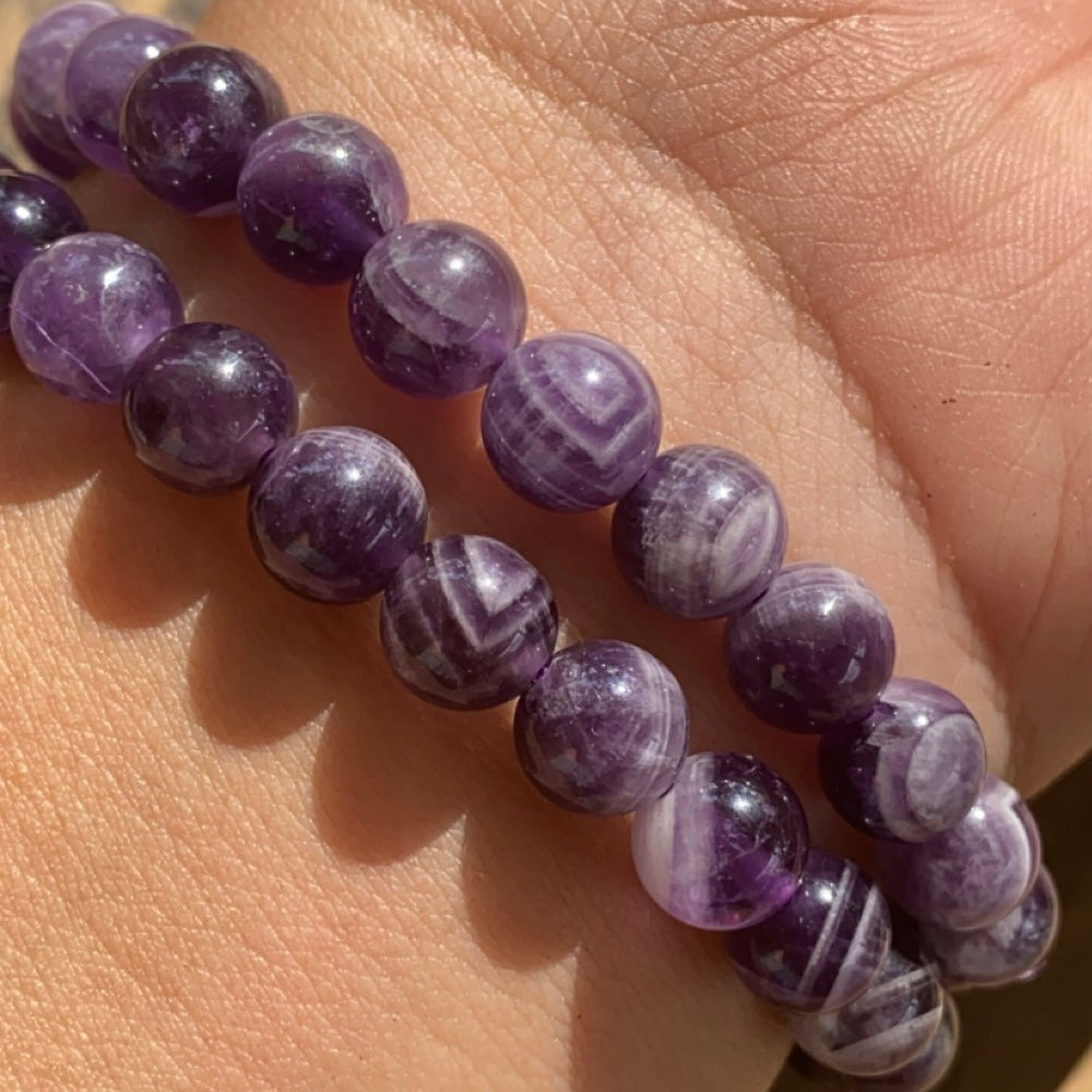 Chevron Amethyst Bracelet