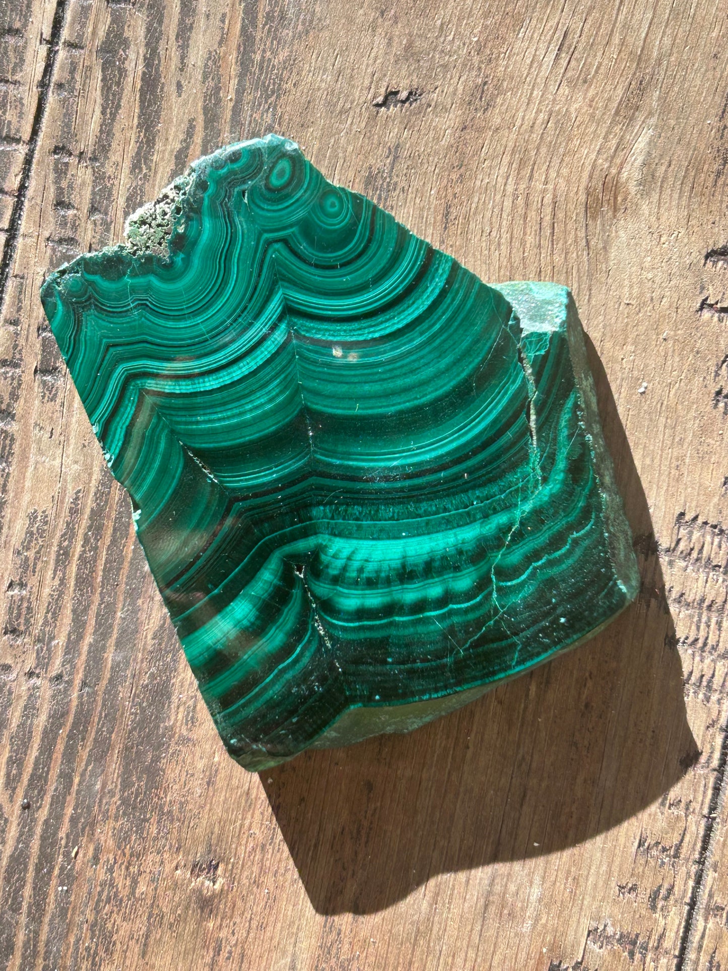 Malachite Slab Raw Statement