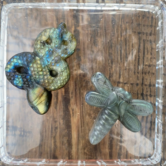 Labradorite Snake & Dragonfly