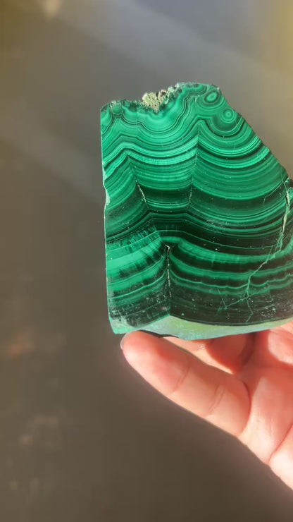 Malachite Slab Raw Statement