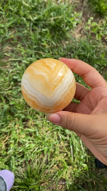 Orange Calcite Sphere